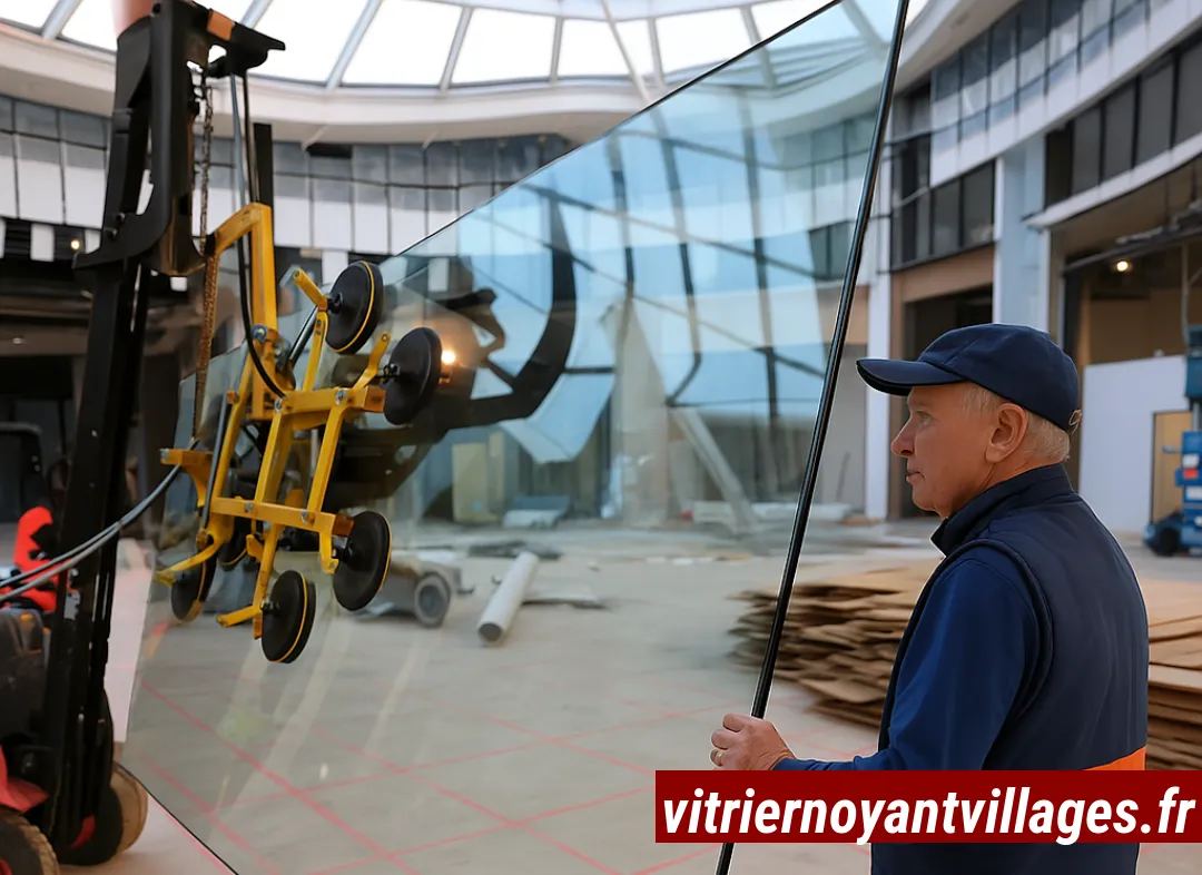Remplacement de vitrine magasin Noyant-Villages